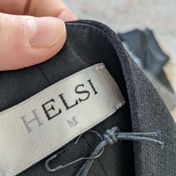 NWT Helsi Lais One Shoulder Dress Crystal Chain Tie Strap M - Picture 7 of 8